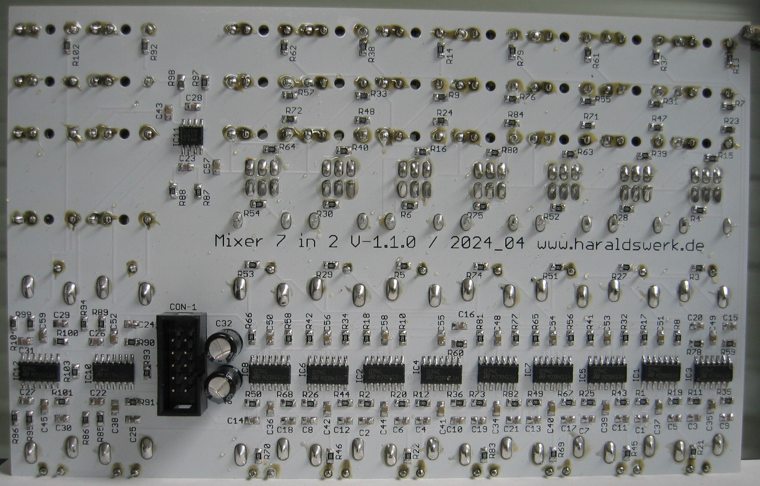 Mixer 7 in 2 populated control PCB back