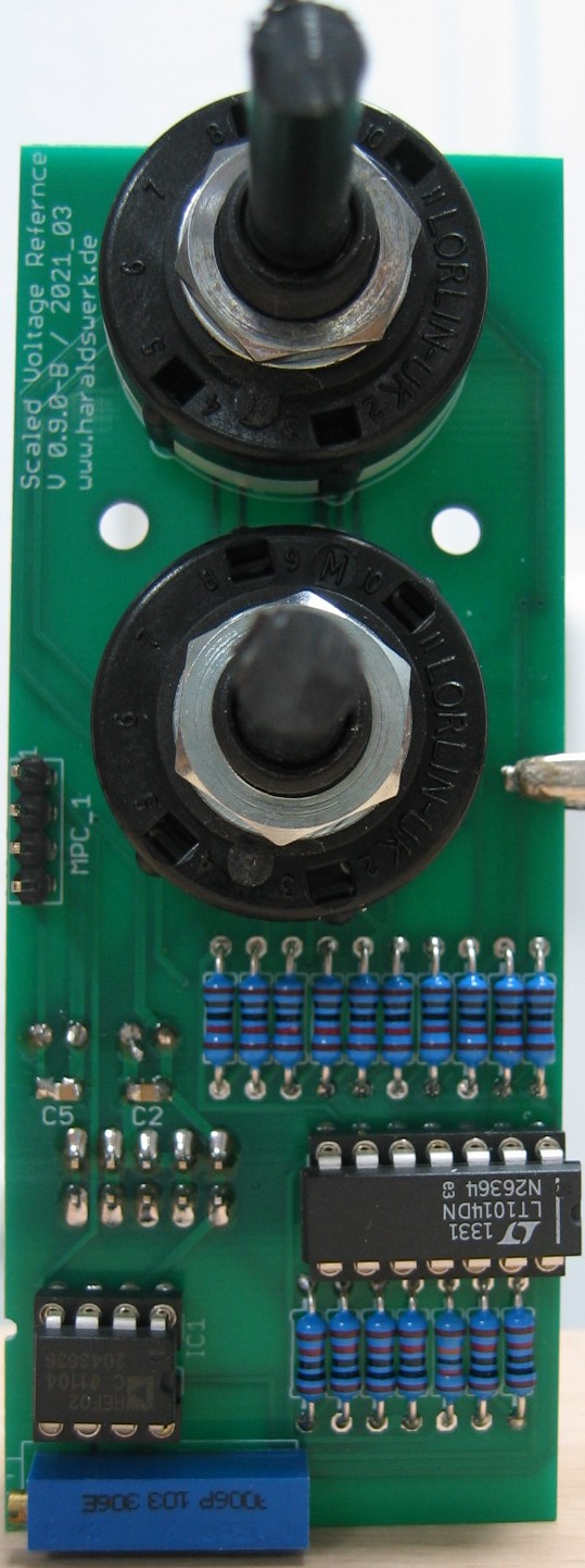 Scaled voltage reference populated main PCB