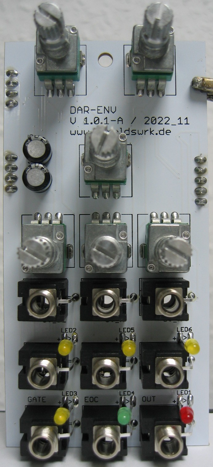 Voltage Controlled DAD Envelope populated control PCB top