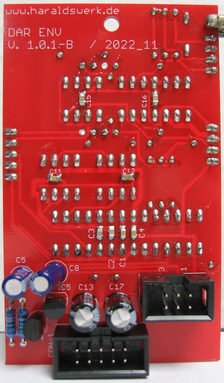 Voltage Controlled DAD Envelope populated main PCB back