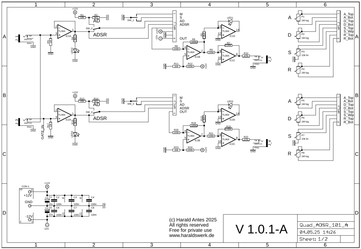 PDF with better resolution in the download section AD/ADSR Envelope schematic control board