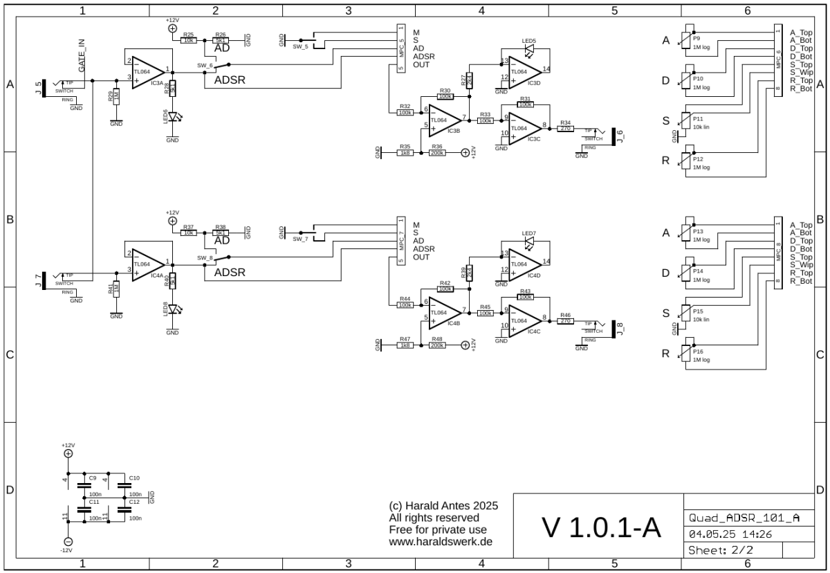 PDF with better resolution in the download section AD/ADSR Envelope schematic control board