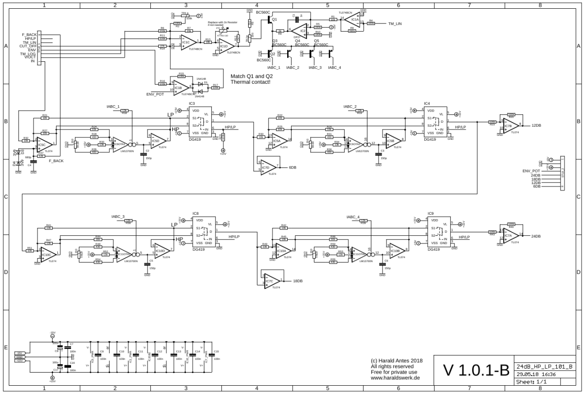 24dB VCF schematic