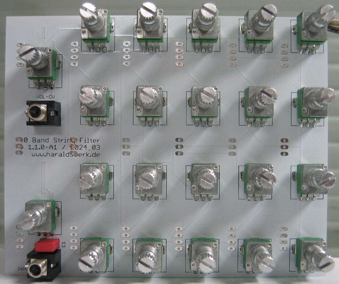 40 Band (String) Filter populated control PCB left