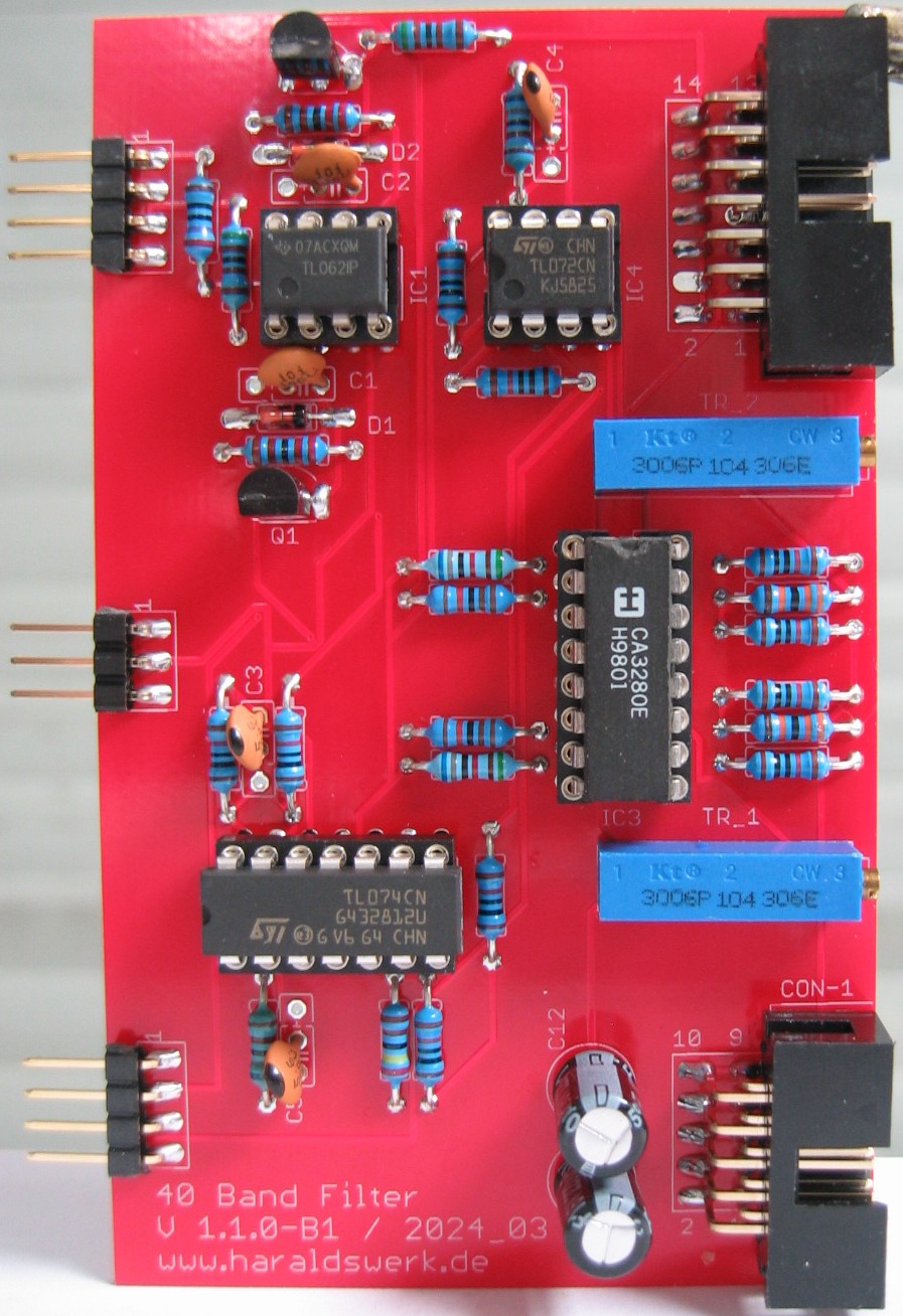 40 Band (String) Filter populated main PCB left