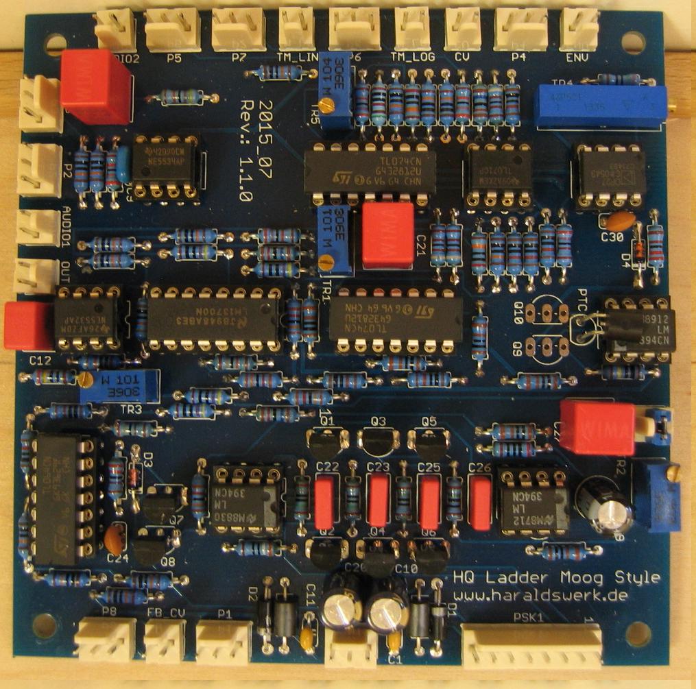 Moog Ladder filter PCB LM394