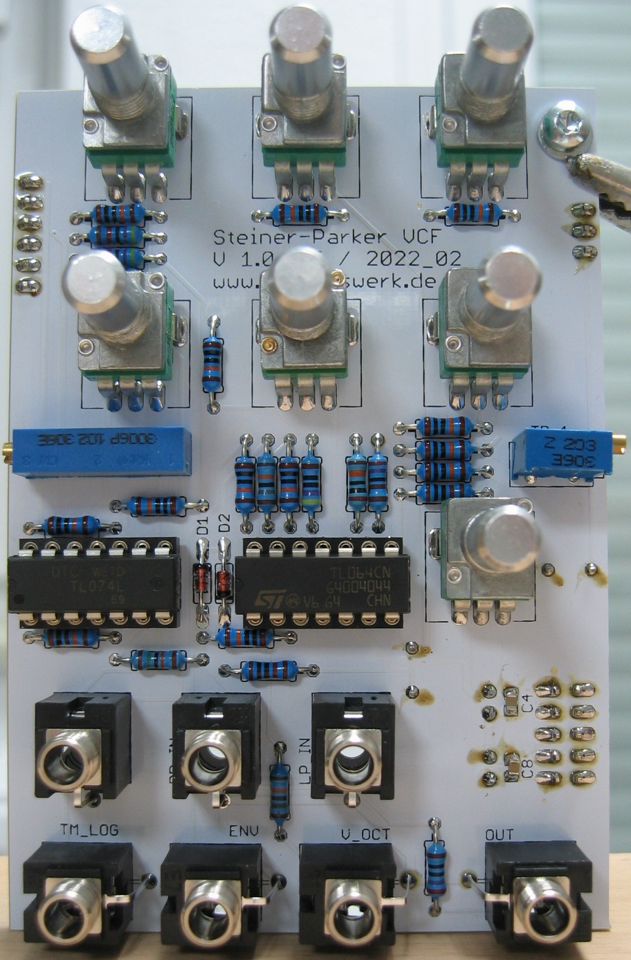 Steiner Parker VCF populated control PCB