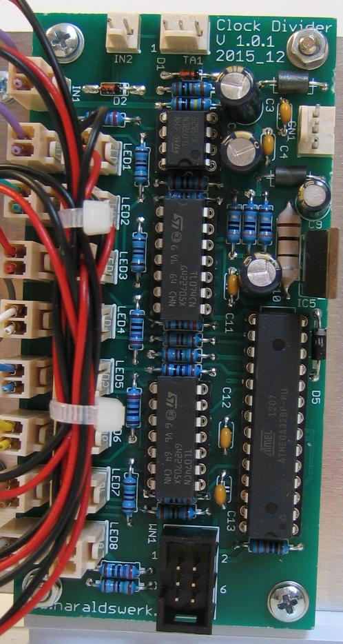 Clock Divider populated PCB