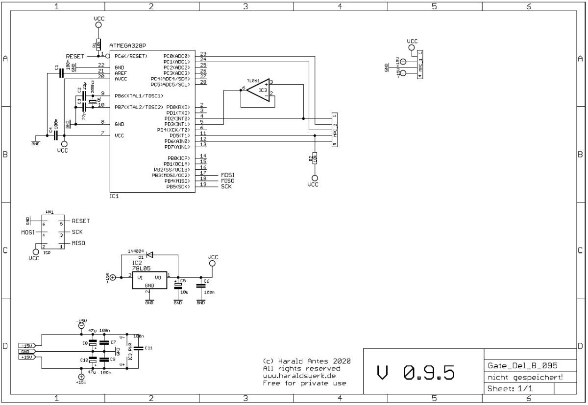 Gate delay main board schematic