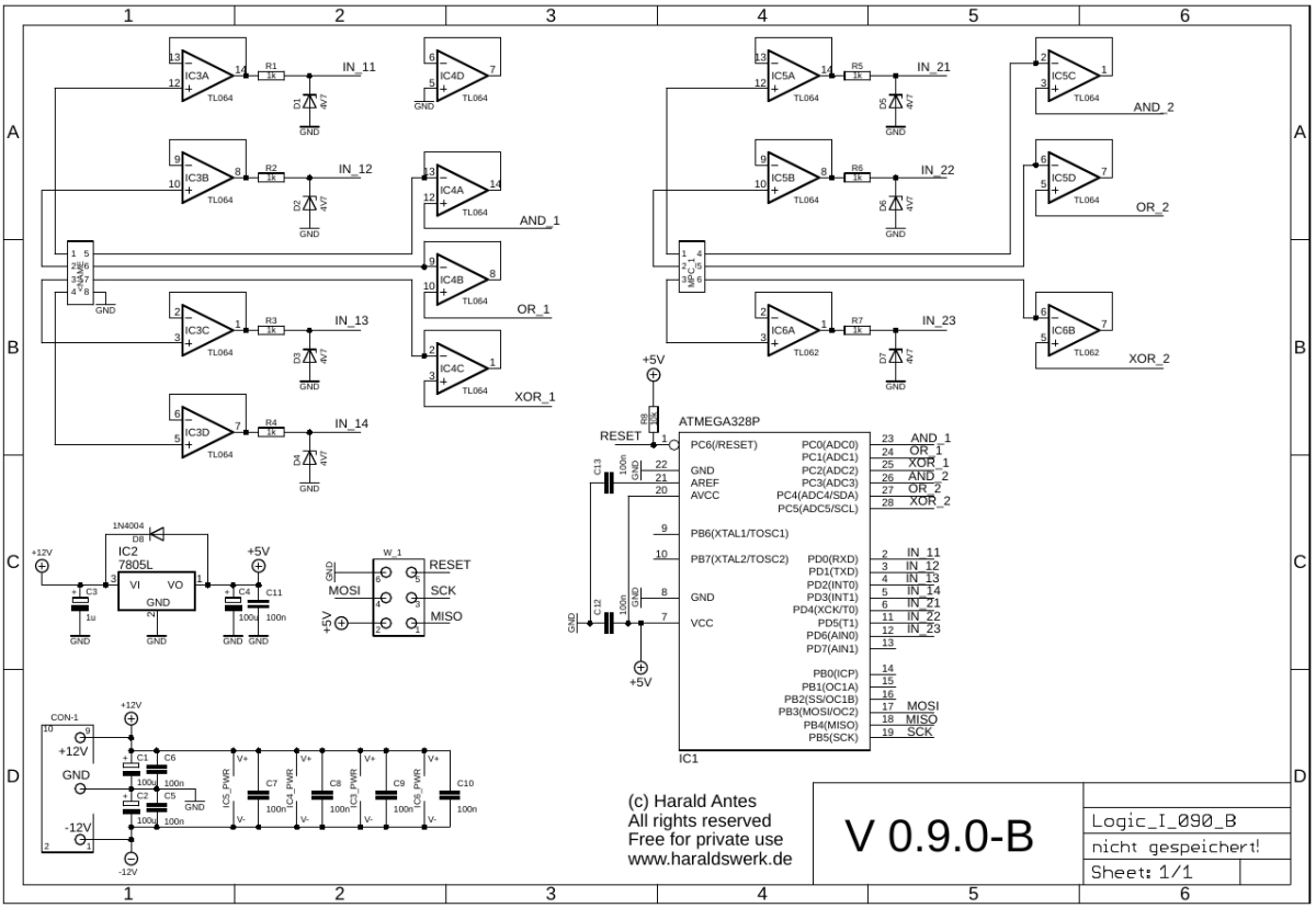 Logic I main board schematic