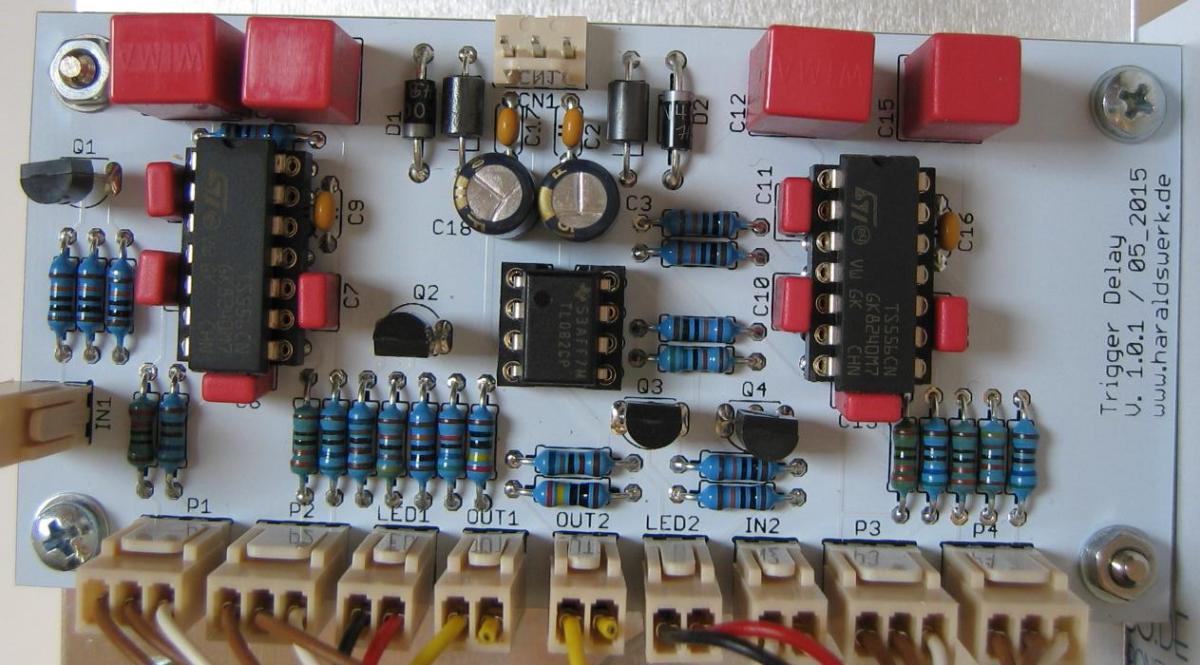 Trigger delay populated PCB