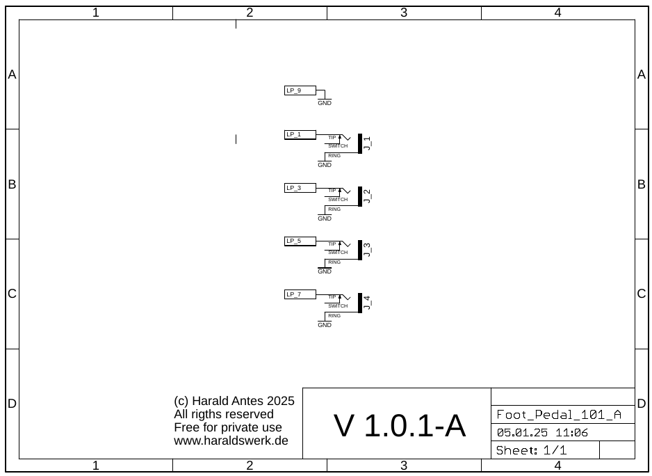 CV Pedal Connector control board schematic