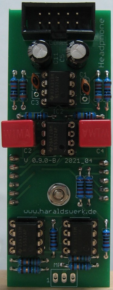 Headphone amplifier populated main PCB