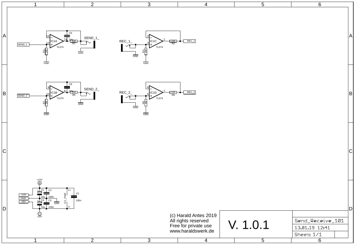 Send and receive schematic