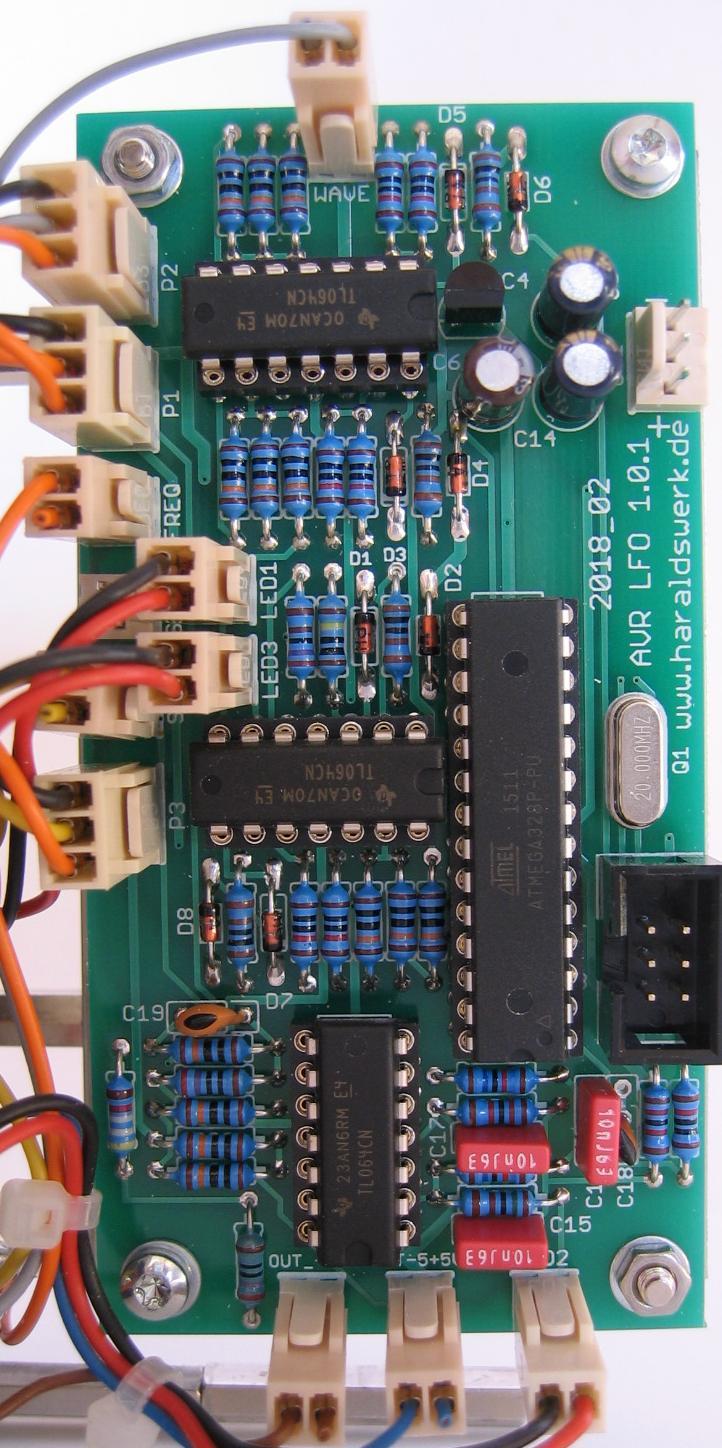 AVR LFO populated PCB