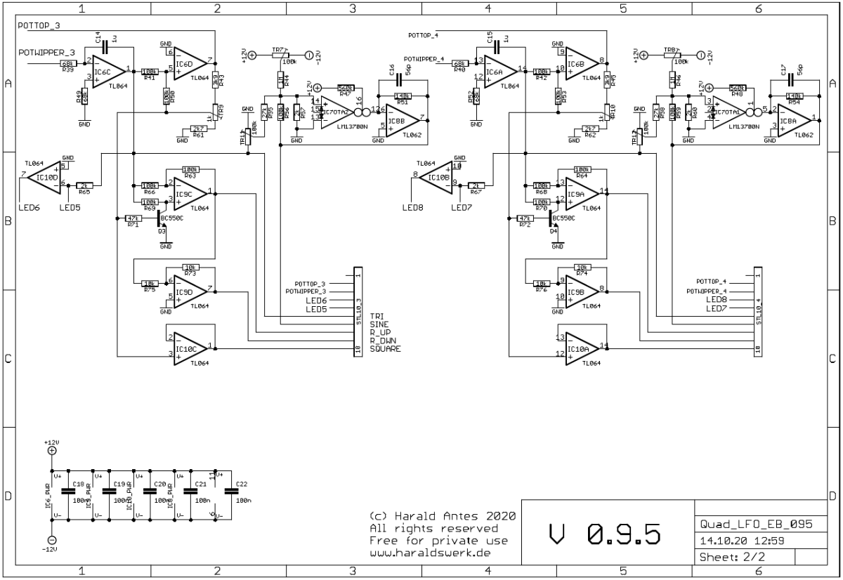 Quad LFO schematic 2 main board