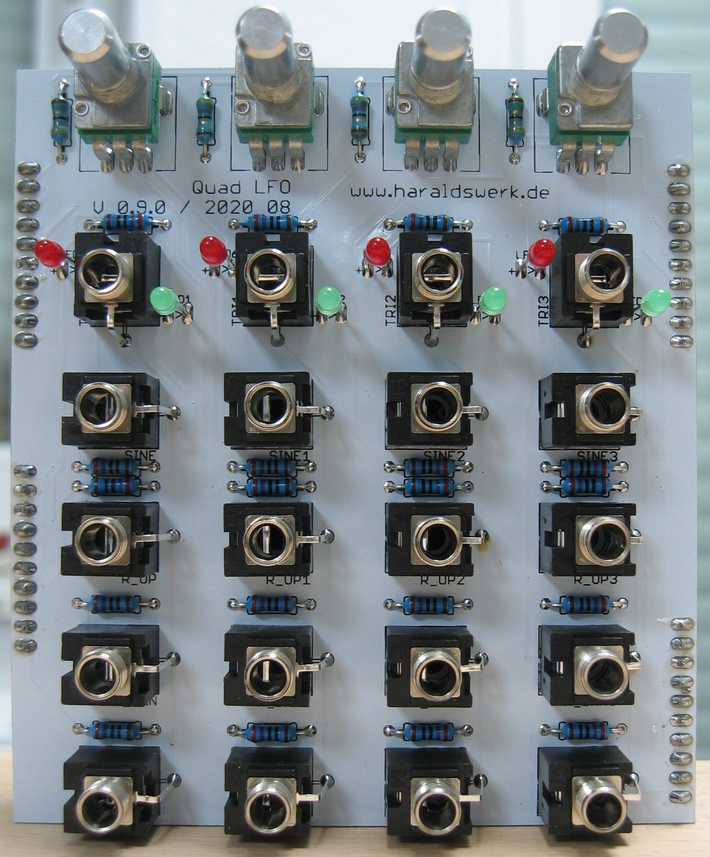 Quad LFO populated control PCB