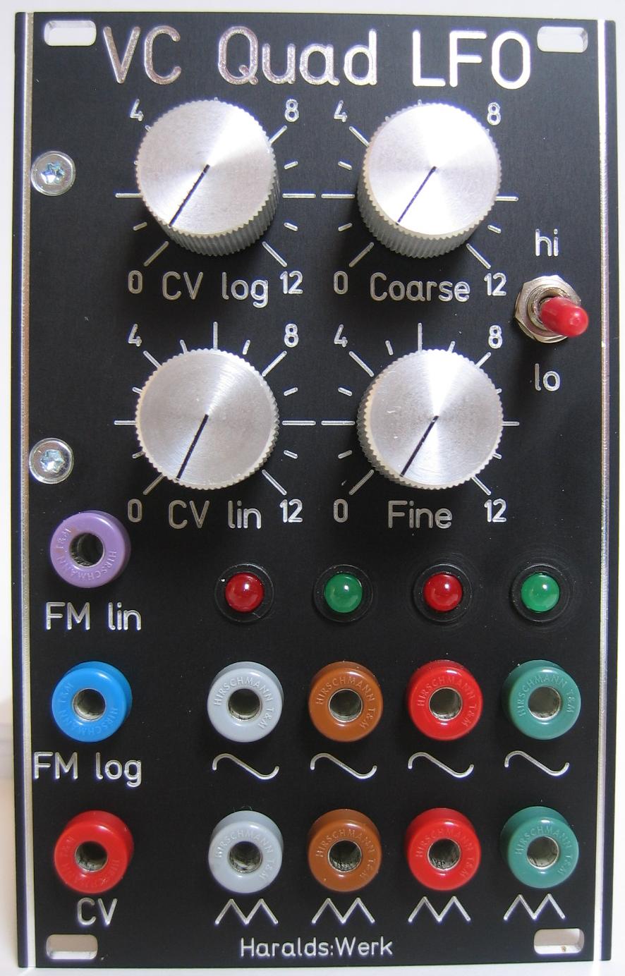 Voltage controlled quadrature LFO front view