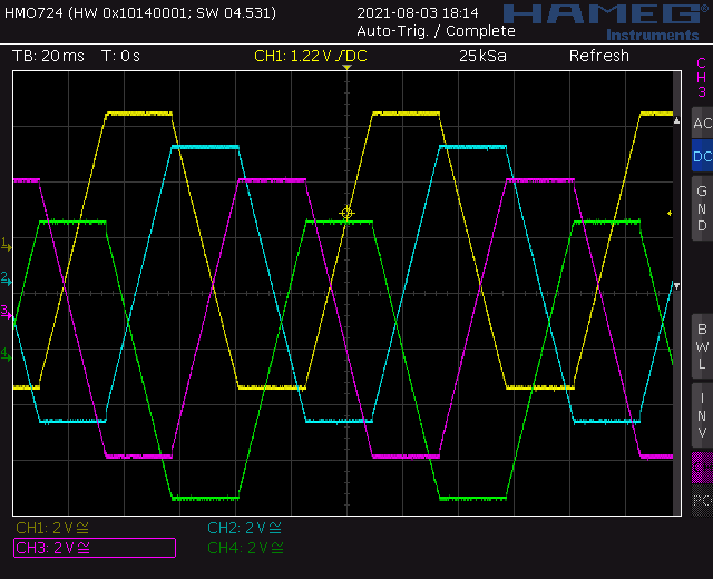 Trapezoid quadrature LFO screenshot trapezoid waveforms