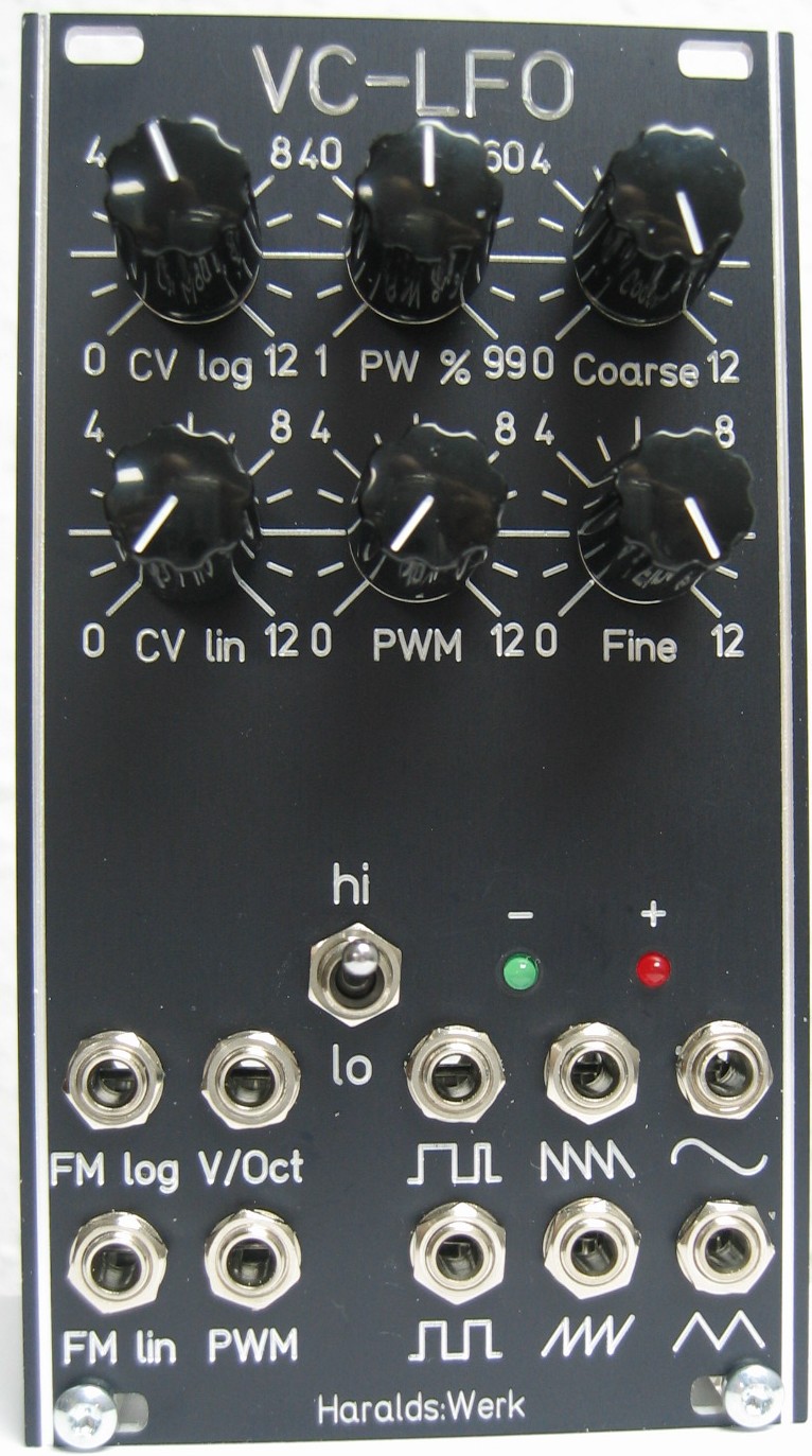 Voltage controlled LFO Euro front view