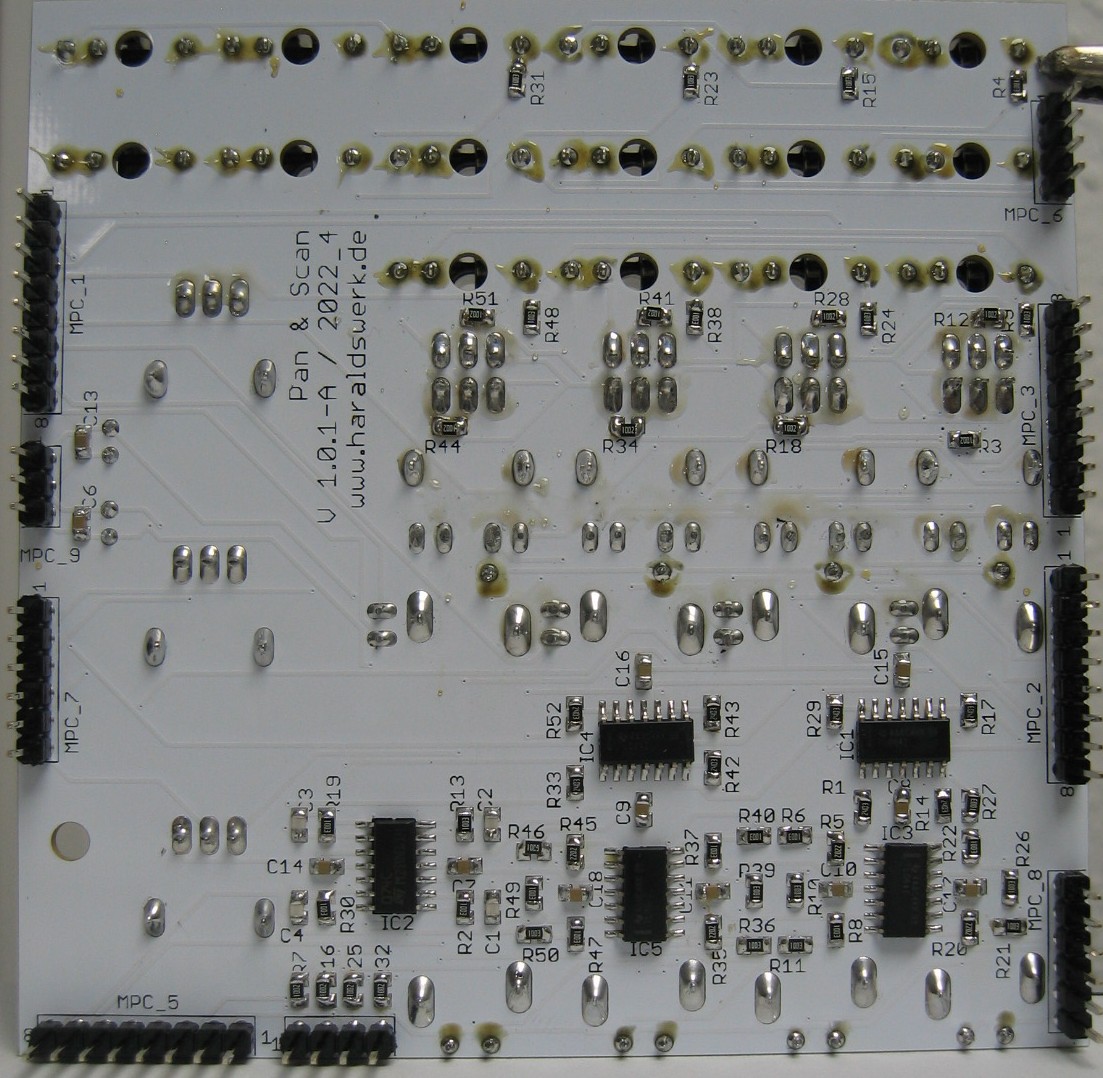 Pan and Scan populated control PCB back