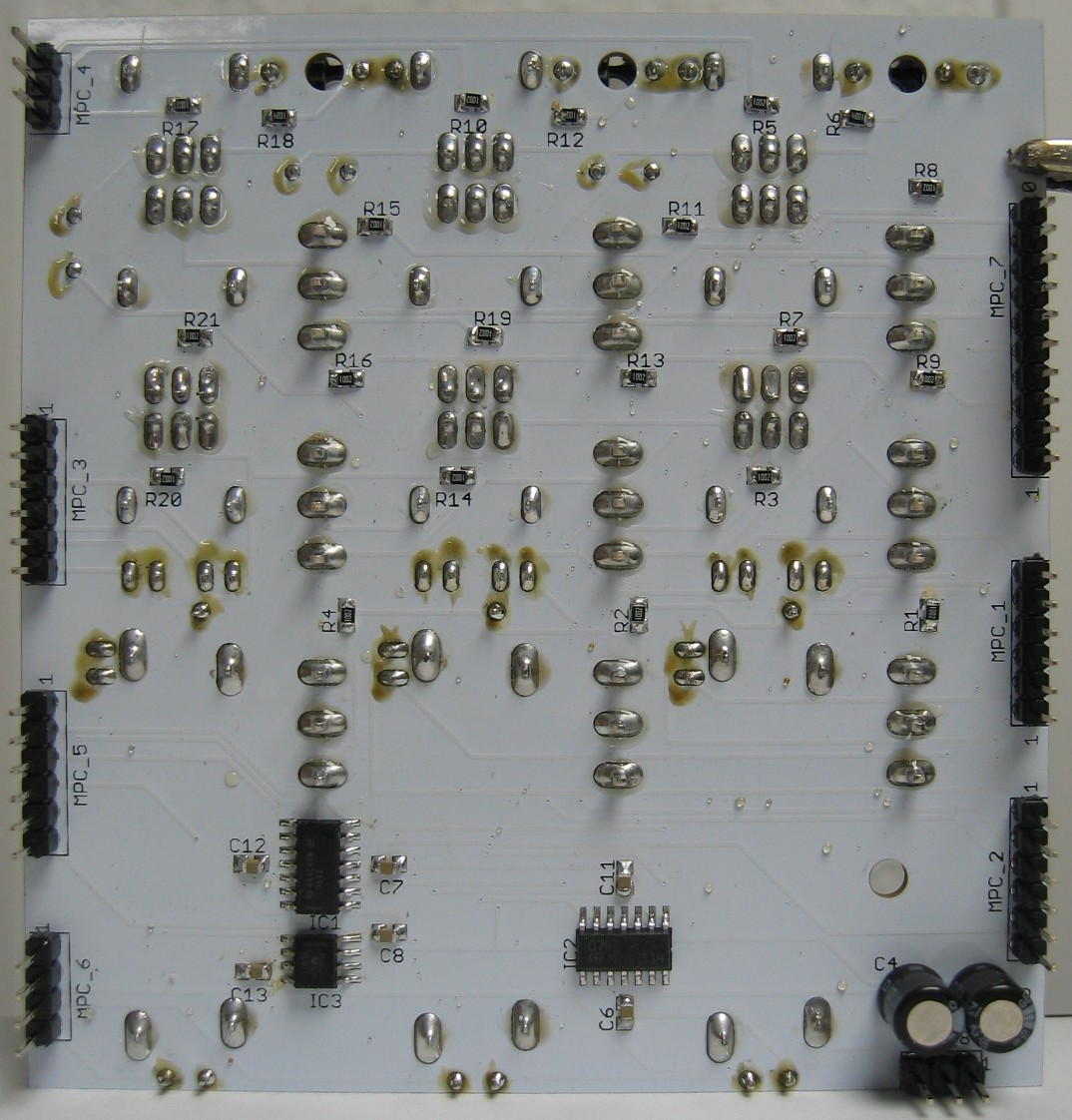 Performance Mixer Channel populated control PCB back