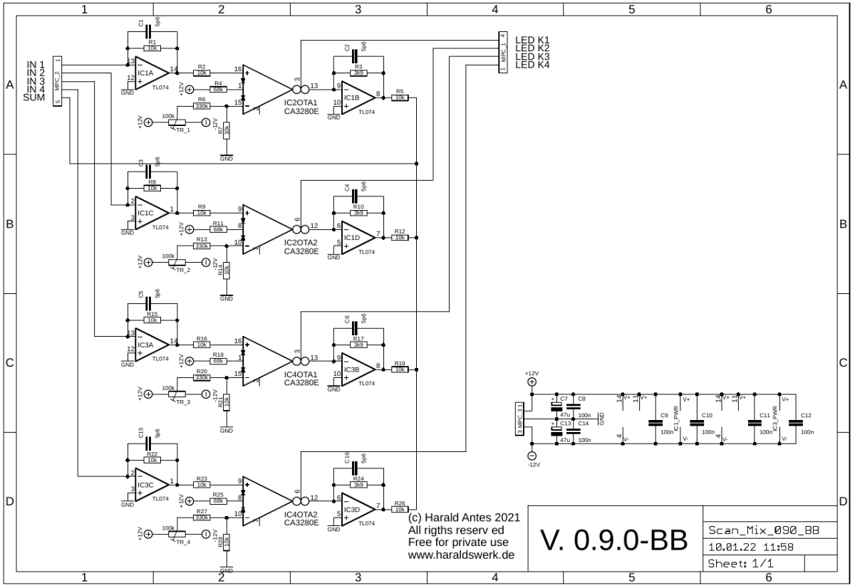 Scanning Mixer schematic main board two 