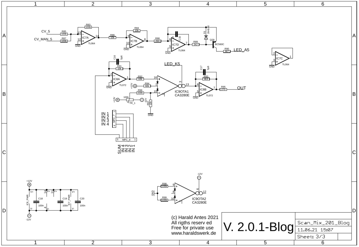 Scanning Mixer schematic main board for logarithmic scanning 03 