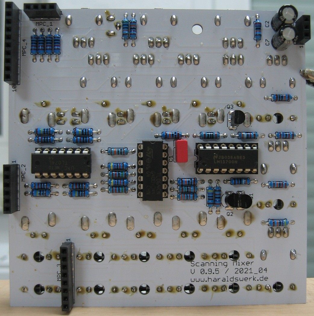 Scanning Mixer populated control PCB back