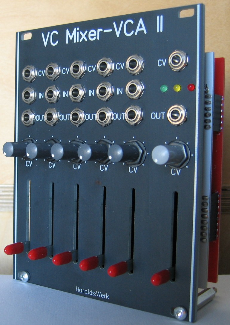 Voltage controlled mixer VCA-II half front view