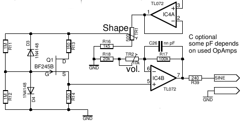 Triangle to sine schematic