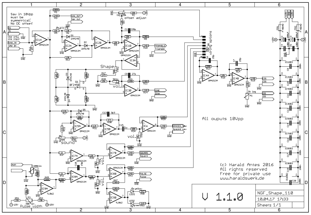 NGF E Waveshaper schematic