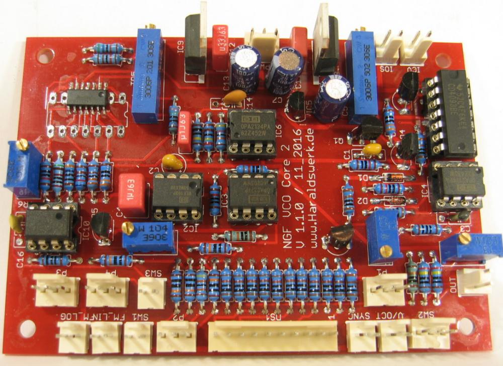 NGF VCO Core two stuffed PCB