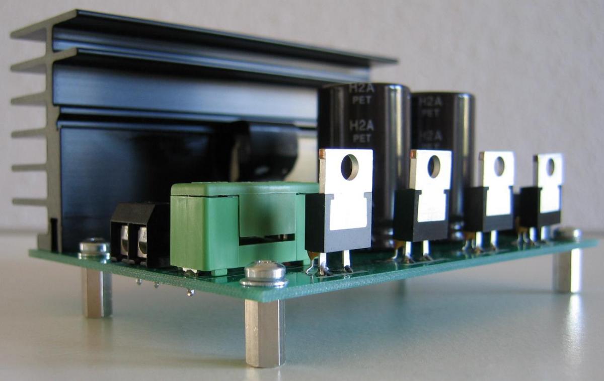 Basic PSU with LM350 front left view