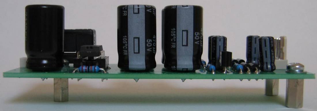 Dual voltage PSU from single DC supplye: Side view