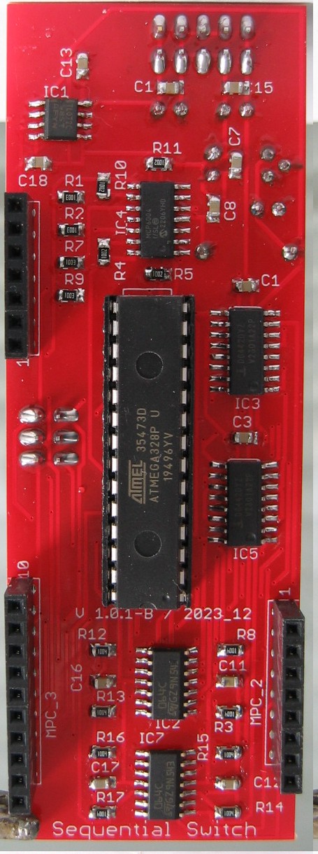 Voltage Controlled Sequential Switch populated main PCB