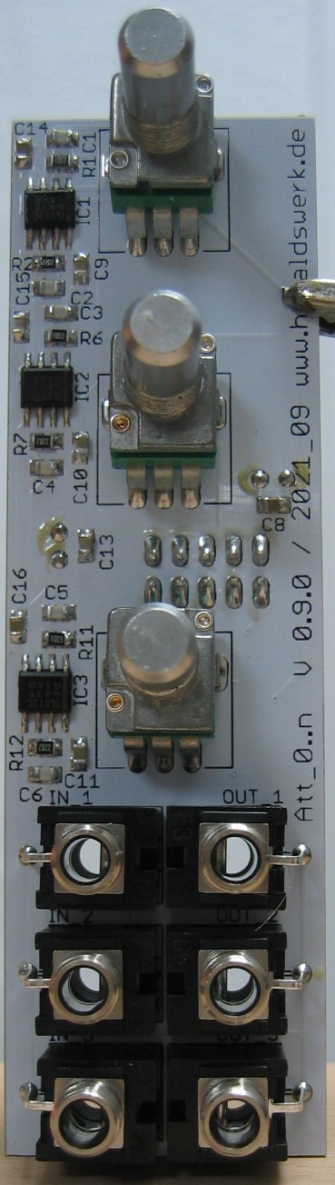 Attenuator / Amplifier 0..N populated control PCB