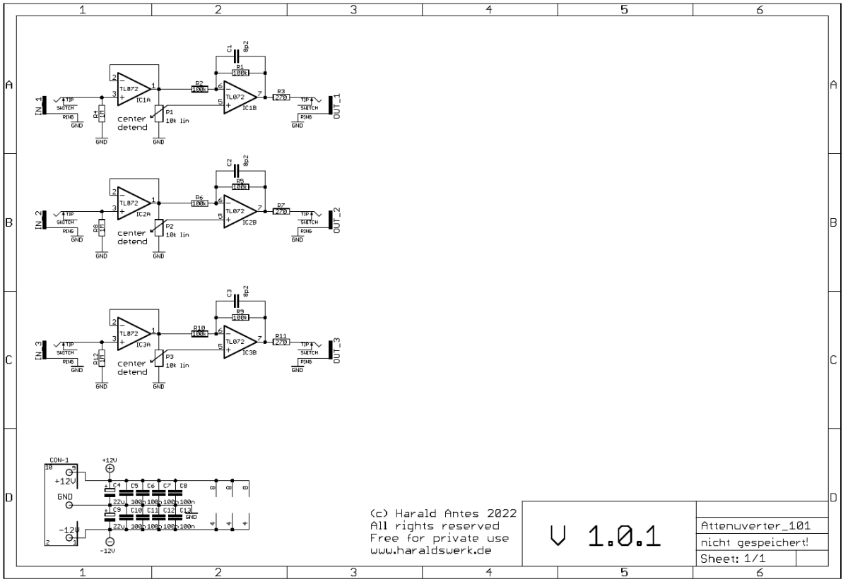 Attenuverter schematic