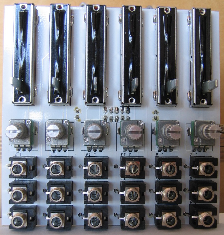 Slider Bank (command one) populated control PCB top