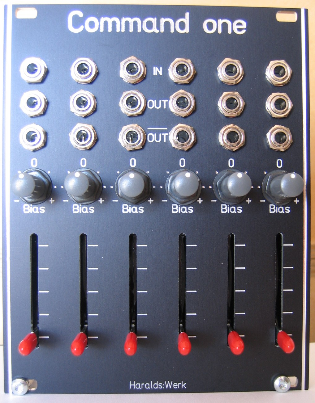 Slider Bank (command one) front view