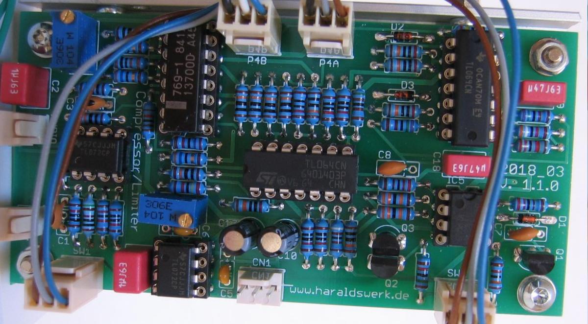 Limiter - Compressor: populated PCB