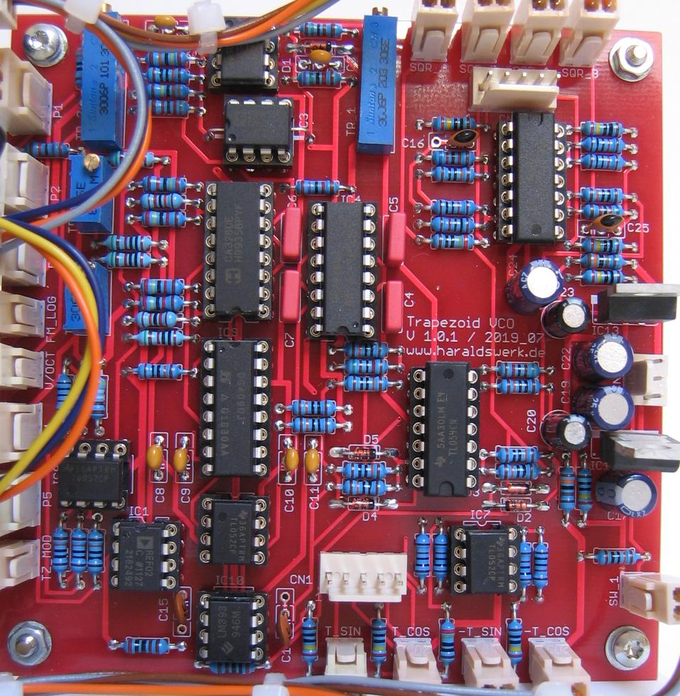 Trapezoid VCO populated PCB