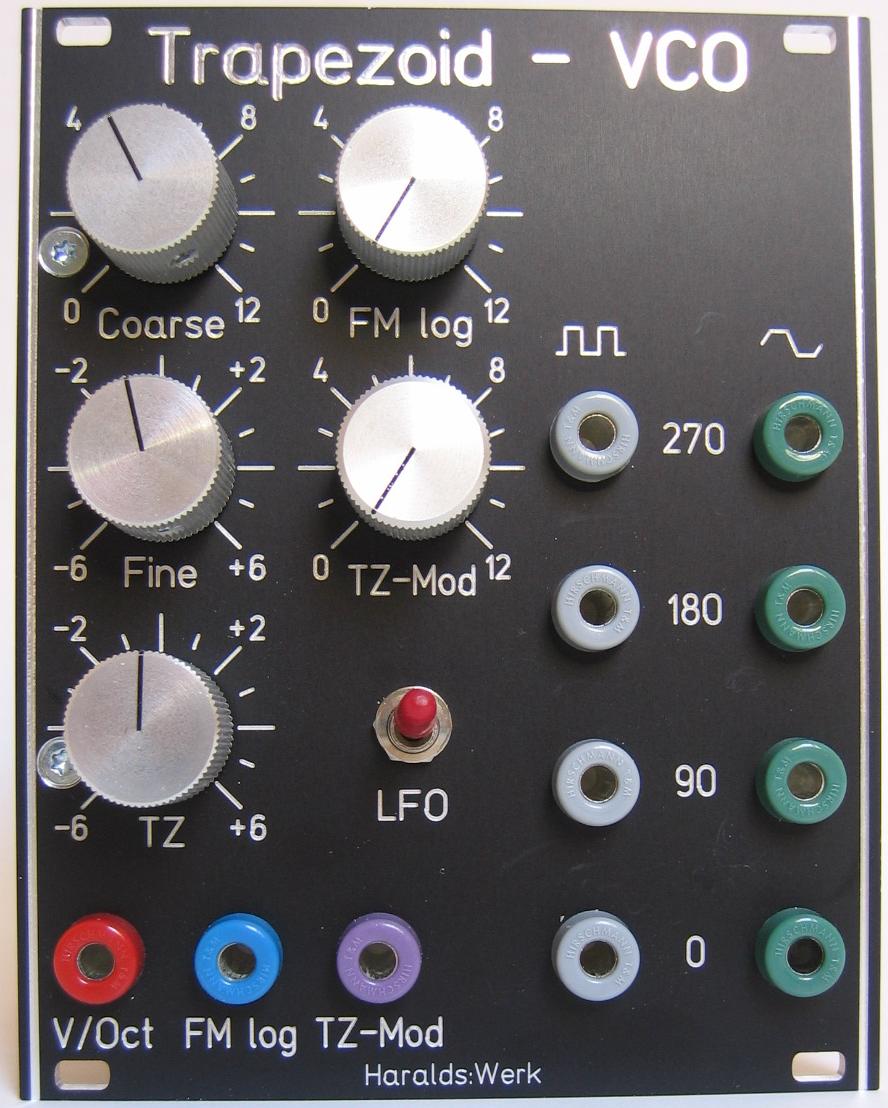 Trapezoid VCO front view