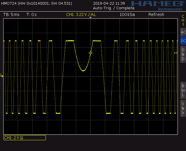 Trapezoid VCO screenshot thru zero modulation