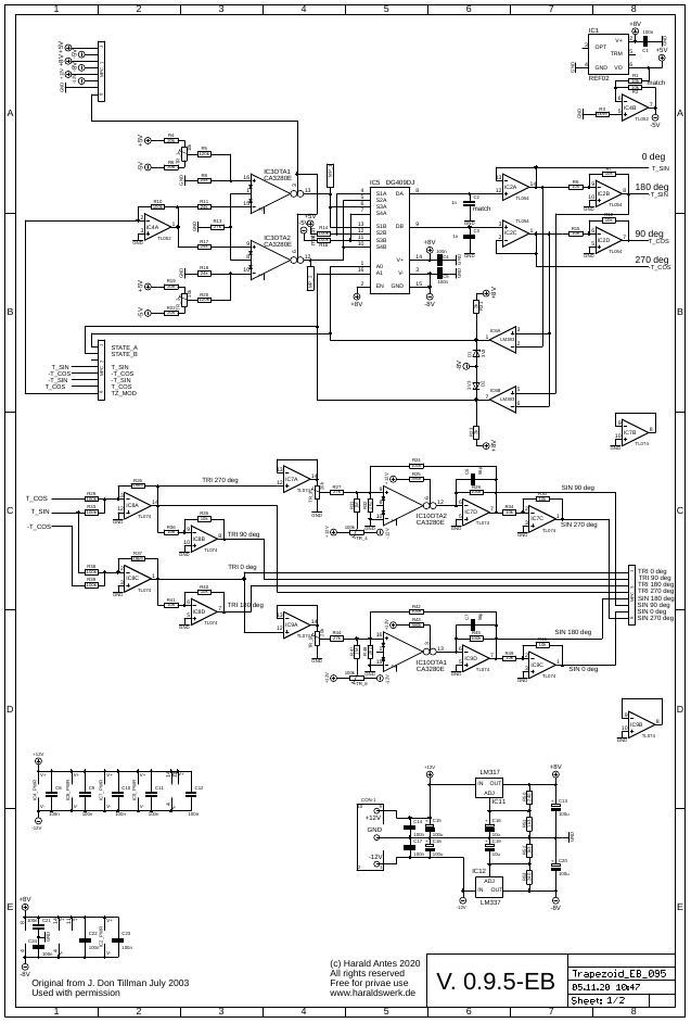 Trapezoid VCO schematic 01 main board
