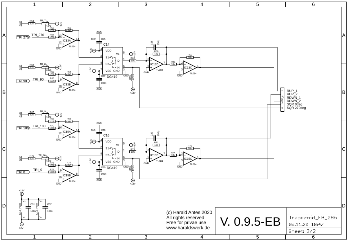 Trapezoid VCO schematic 02 main board