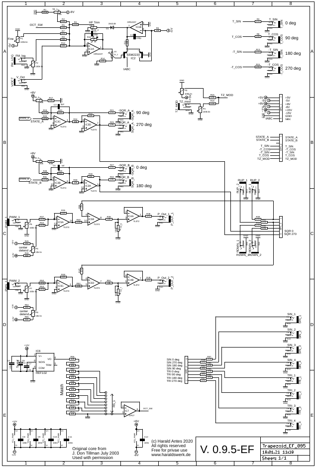 Trapezoid VCO schematic control board