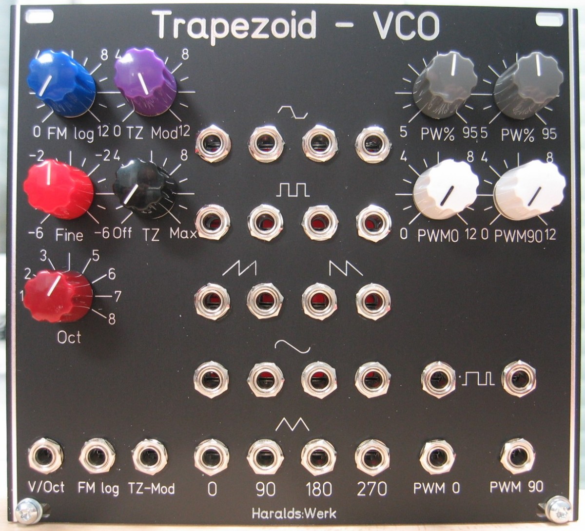 Trapezoid VCO front view