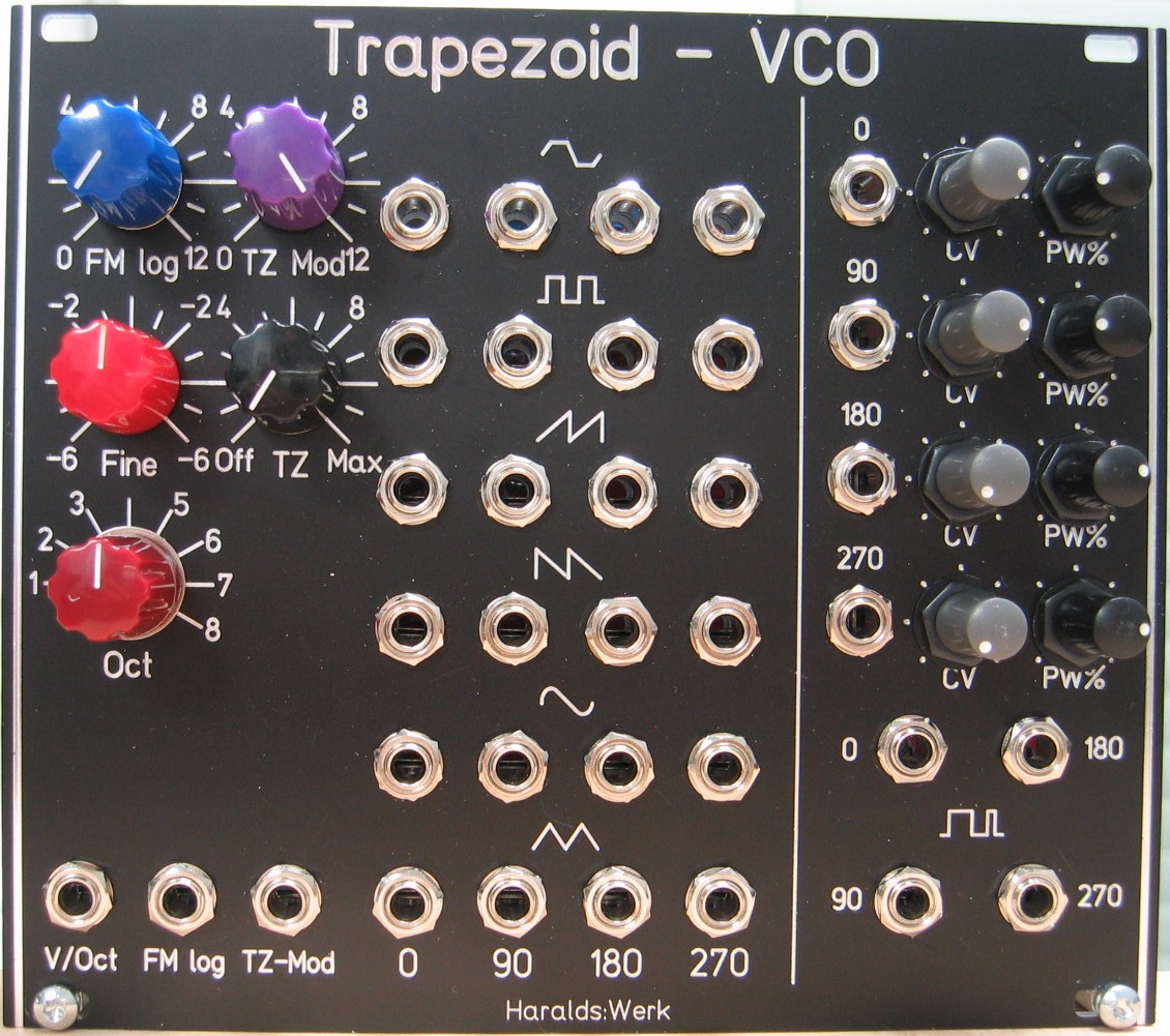 Trapezoid extended VCO front view