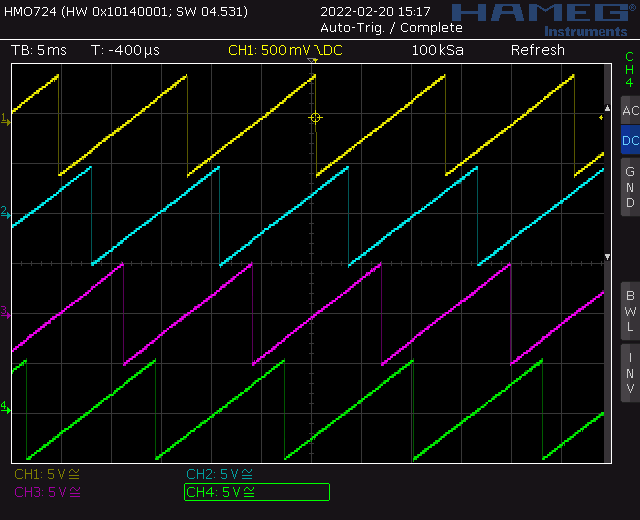 Trapezoid VCO screenshot ramp up waveforms